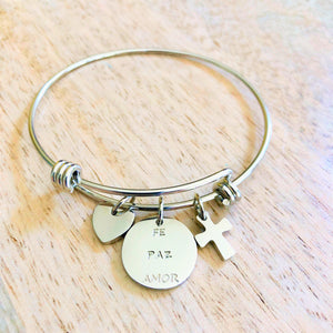 Pulsera Fe, Paz, Amor