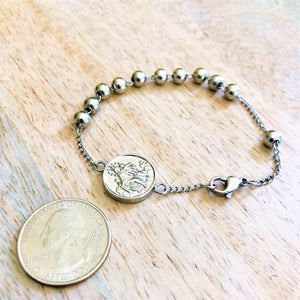 Pulsera Rosario con Medalla Escapulario